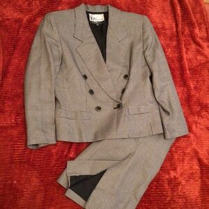 Vintage Elegant Long Skirt Suit with Multi Button detailing